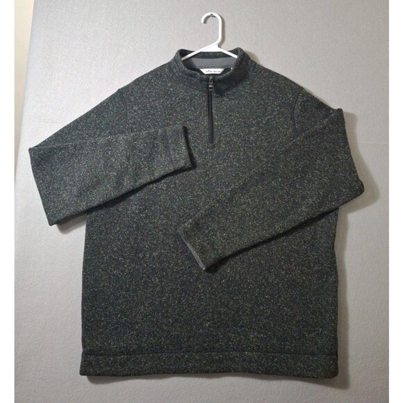 Peter Millar Crown Fleece 1/4 Zip Pullover Sweater Black Men’s XL MF23K60 Golf - Picture 1 of 8